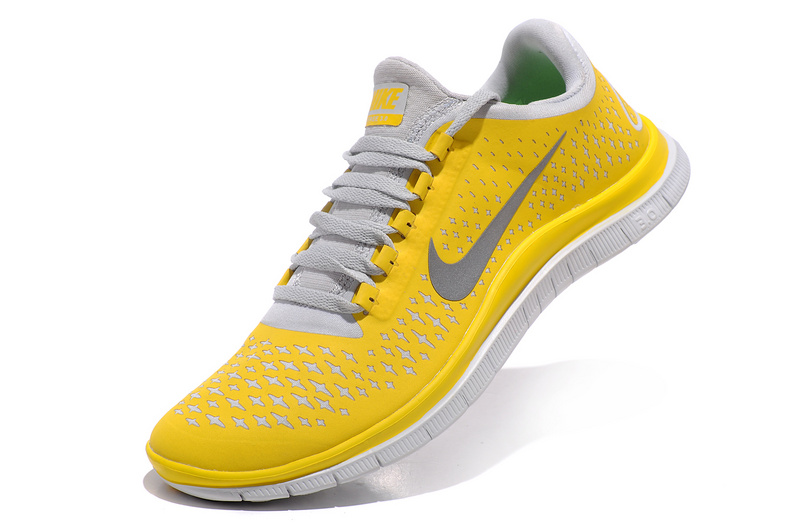 Hot Nike Free3.0 Men Shoes Yellow/Silver